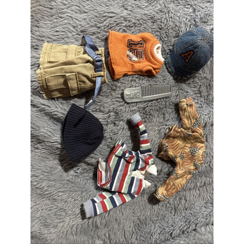 MGA 2000’s Bratz Boyz Replacement Outfits Clothes Cargo Shorts L/S Shirts Hats